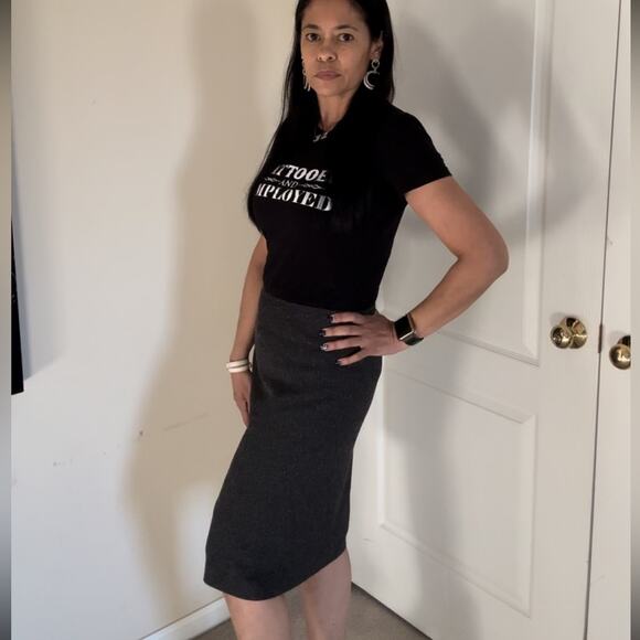 Rafaella Charcoal midi pencil skirt size 4 - Picture 6 of 16